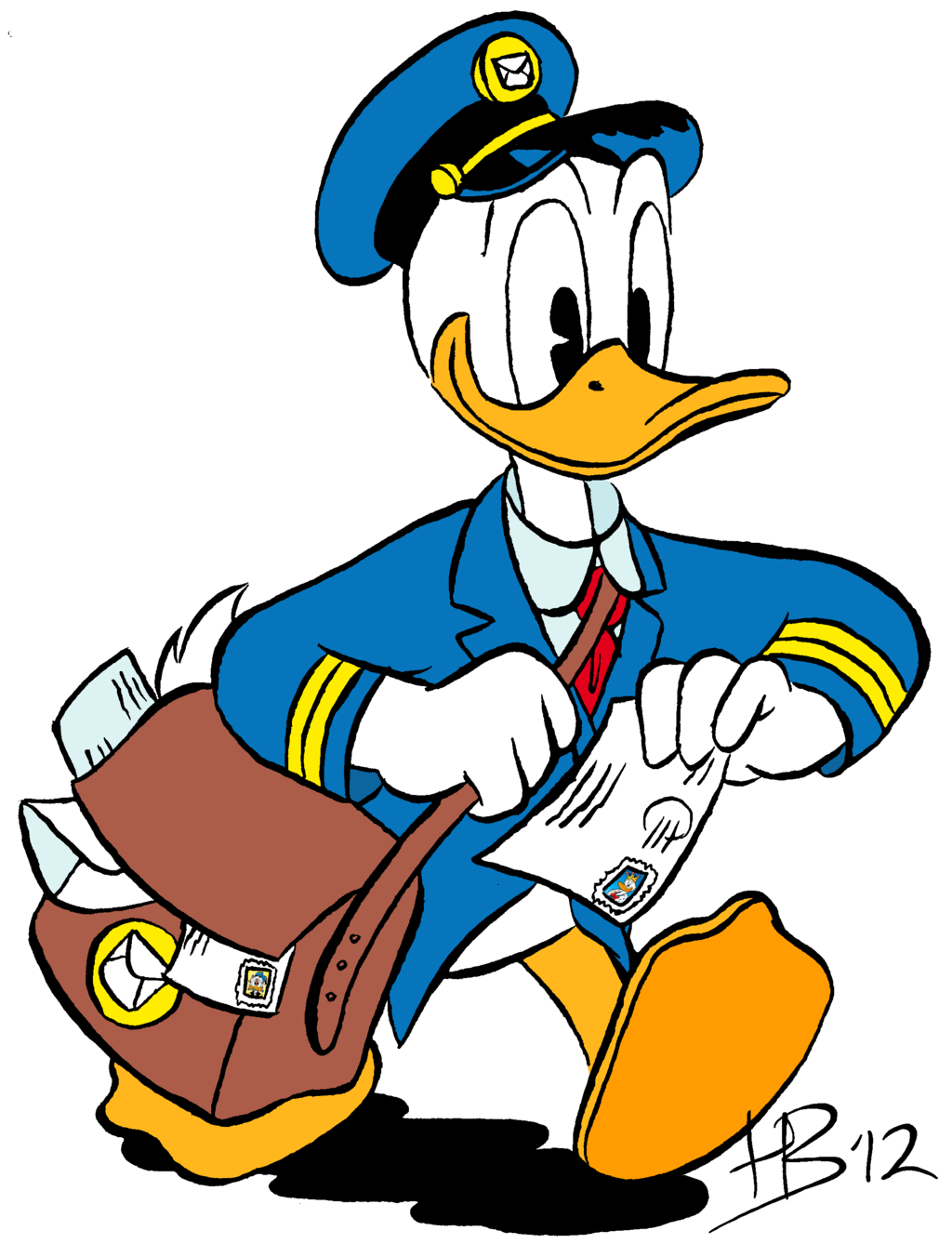 Artwork Donald Carrier Duck Mail Font Cartoon Transparent PNG Image