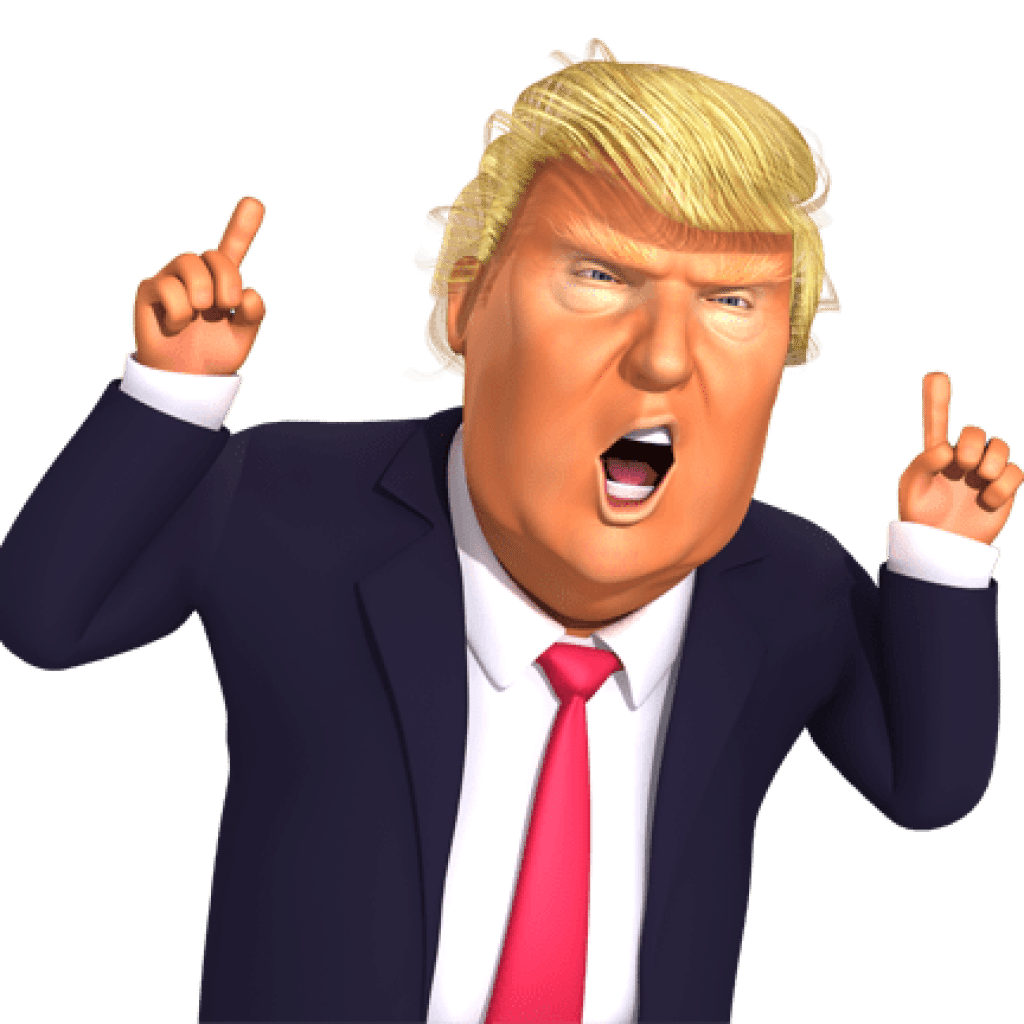 Microphone United Trump States Donald Finger Cartoon Transparent PNG Image