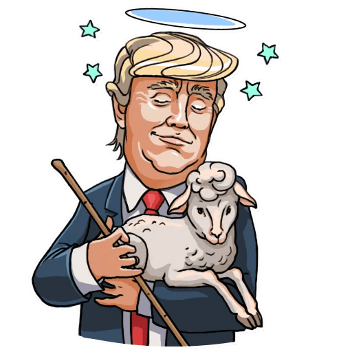 Trump Telegram Sticker Donald Male Man Transparent PNG Image