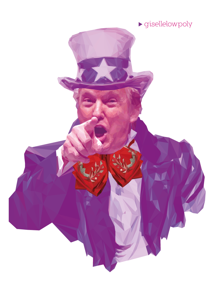 Pink United Trump Sam Purple States Donald Transparent PNG Image