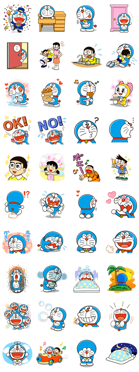 Emoticon Text Sticker Doraemon Minamoto Shizuka Transparent PNG Image