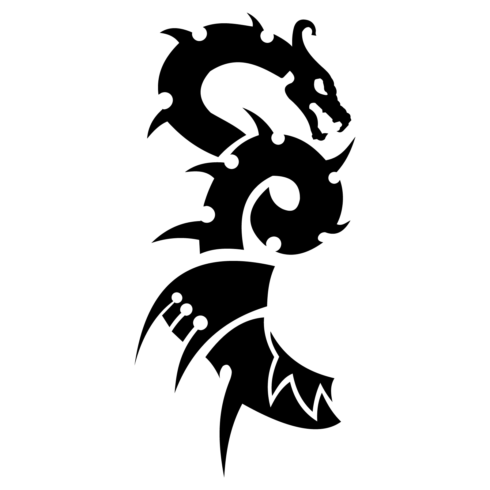 Black Tattoo Dragon Png Images Transparent PNG Image