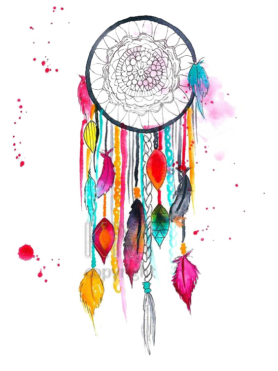 Watercolor Painting Art Drawing Dreamcatcher Free HQ Image Transparent PNG Image