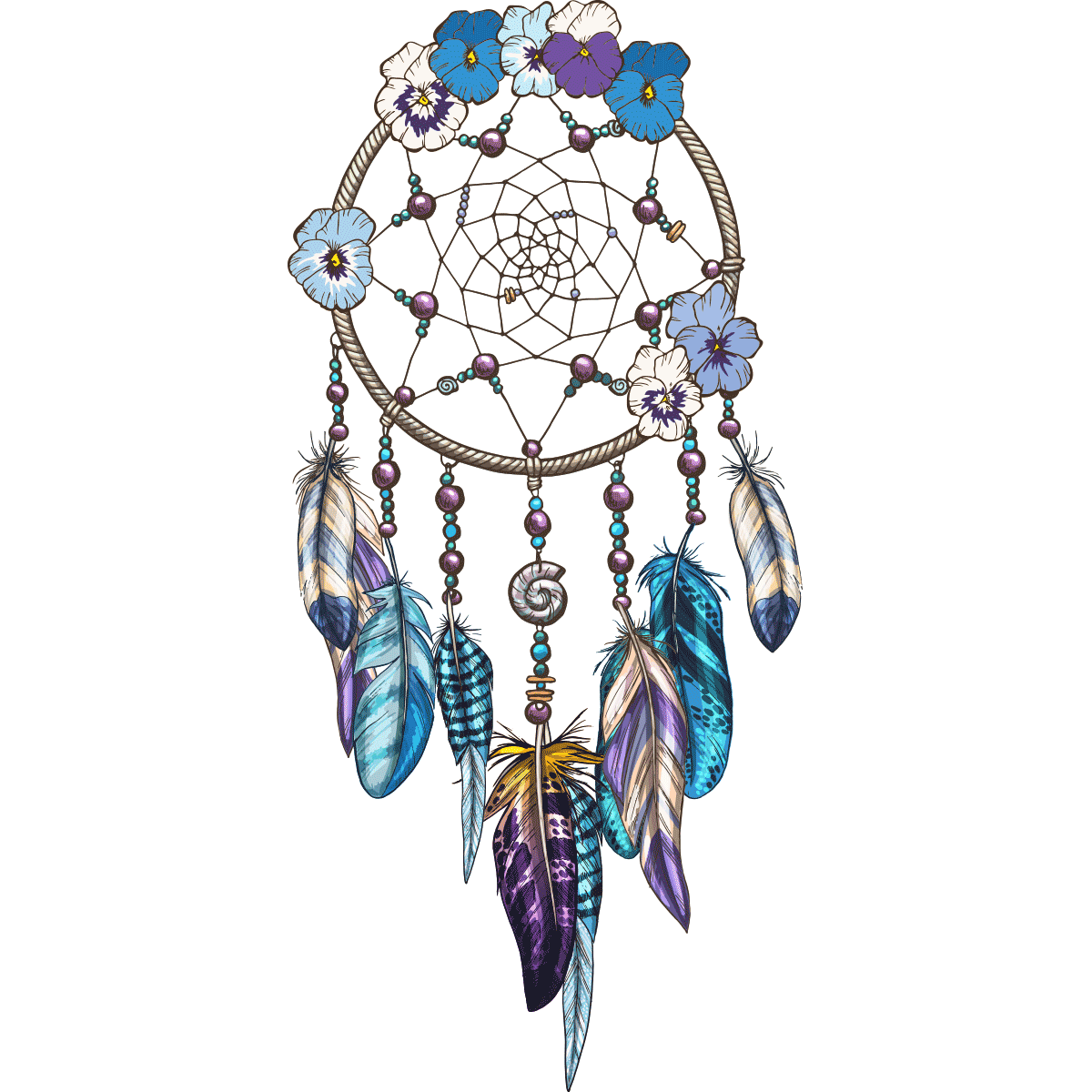 Dreamcatcher Ornament Illustration Vector Graphics Feather Transparent PNG Image