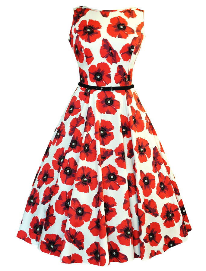 Floral Dress Picture Transparent PNG Image