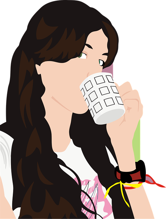 Girl Vector Drinking PNG Download Free Transparent PNG Image