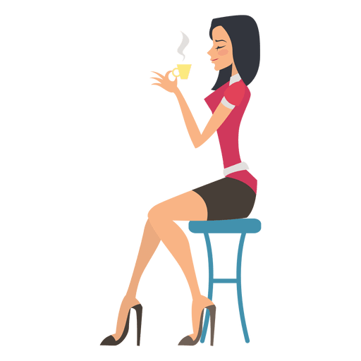 Girl Vector Drinking PNG Free Photo Transparent PNG Image