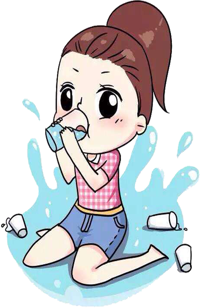 Photos Girl Vector Drinking Young Transparent PNG Image