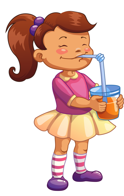 Girl Vector Drinking Young Free Clipart HQ Transparent PNG Image