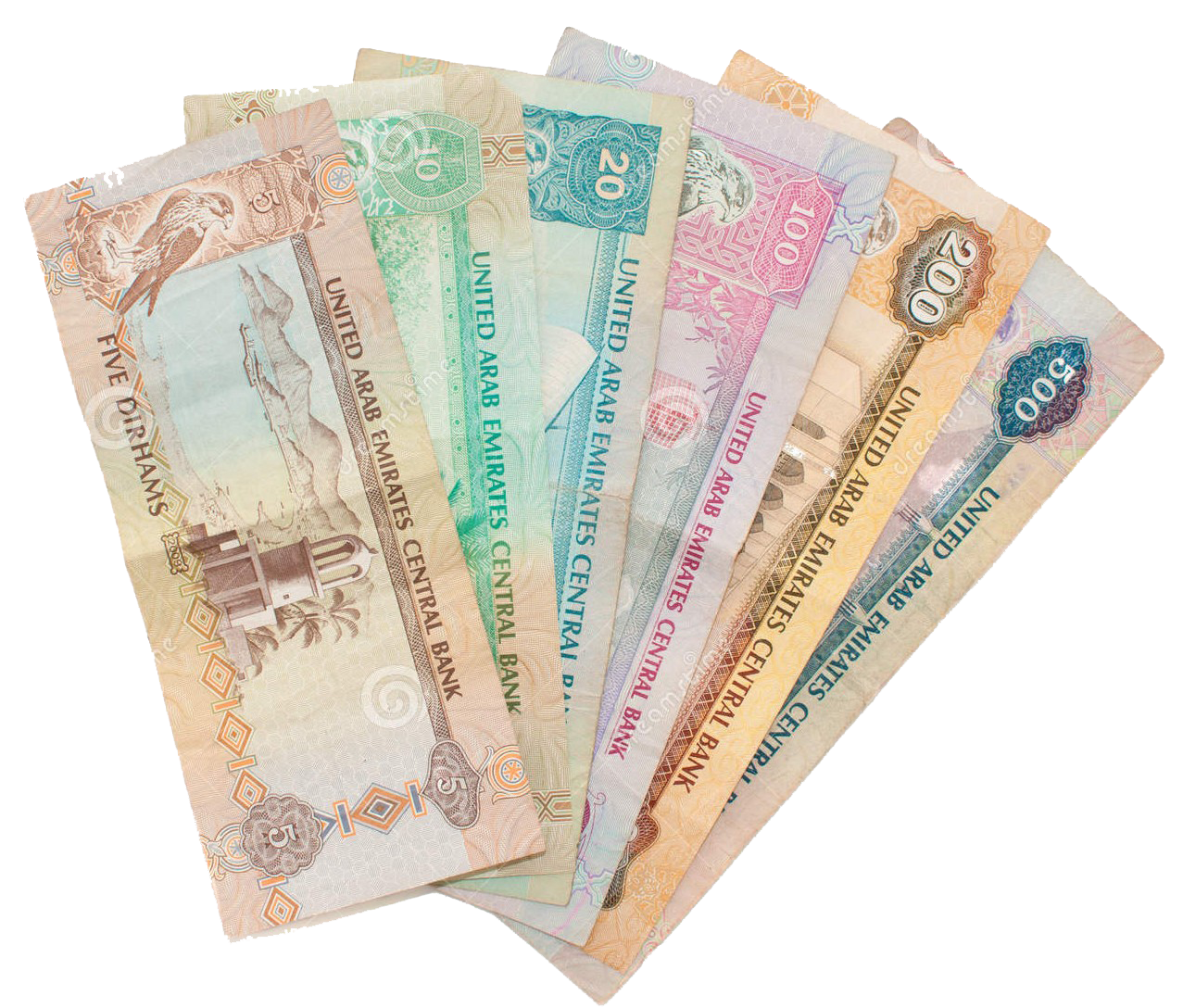 Dubai United Exchange Money Dollar Foreign Arab Transparent PNG Image