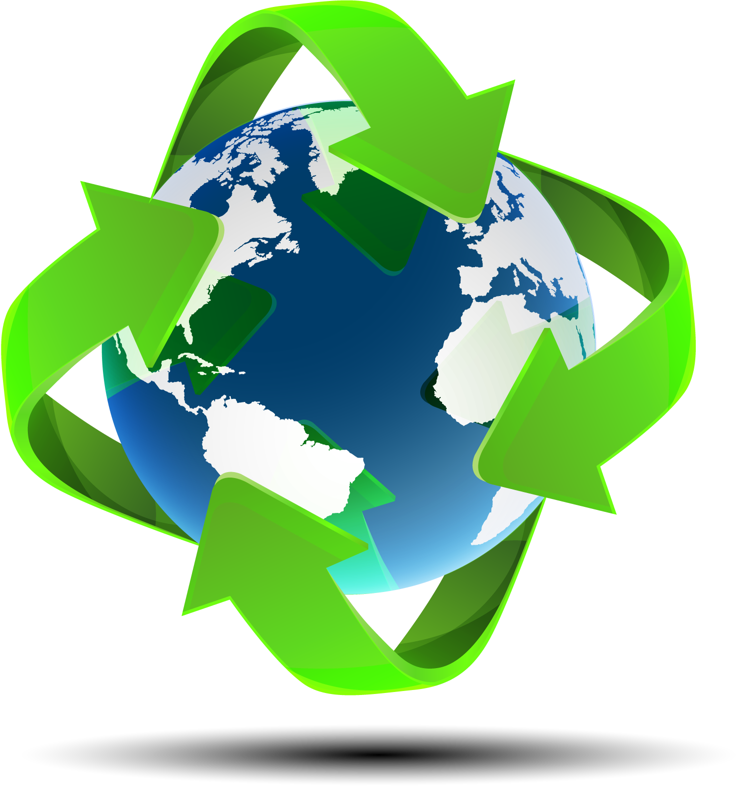 Map Globe Vector World Recycle Earth Transparent PNG Image