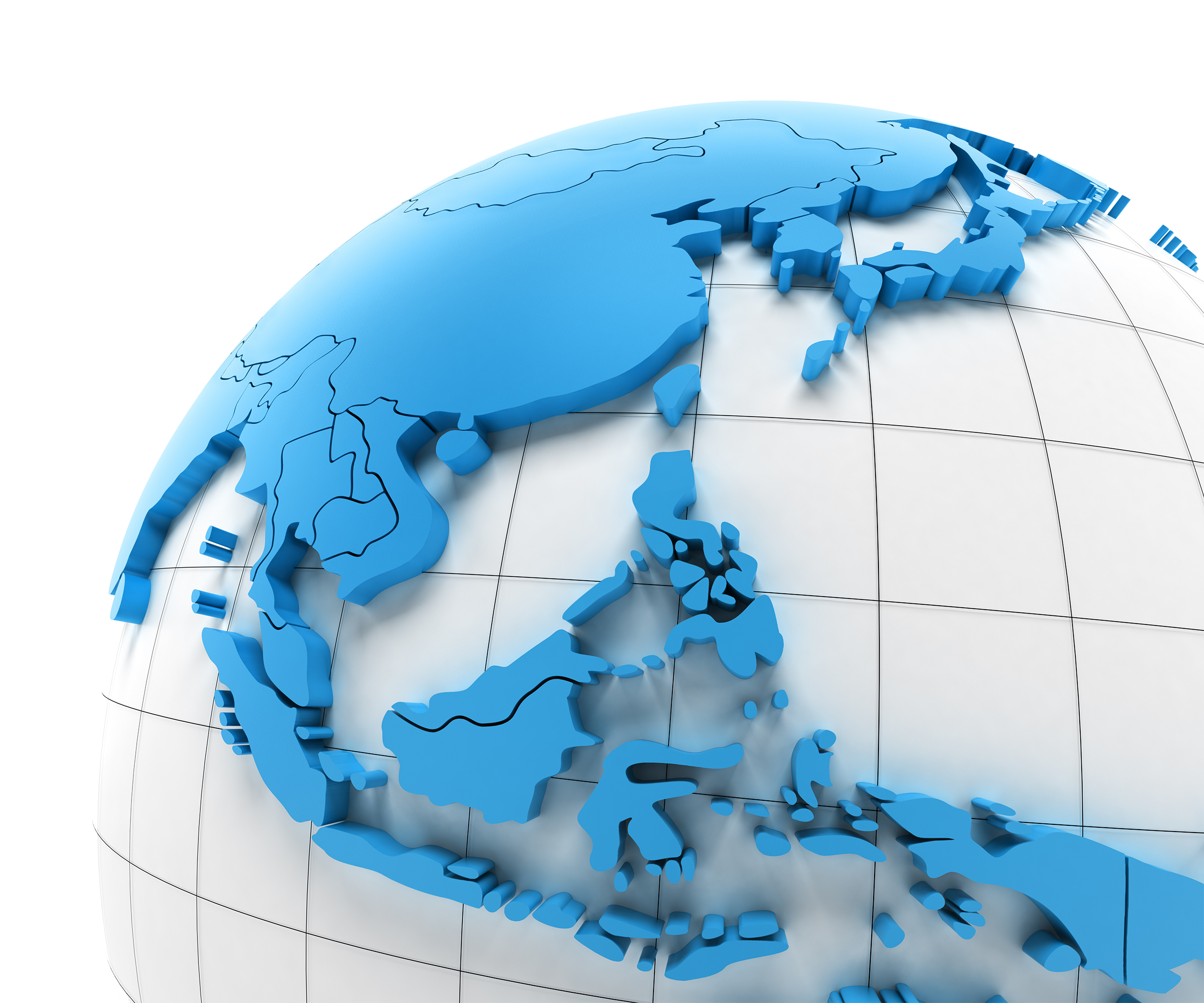 Blue Electric Globe Asia Southeast East Transparent PNG Image