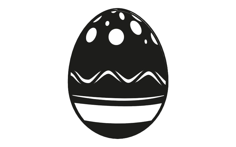 Decorative Easter Black Egg PNG File HD Transparent PNG Image