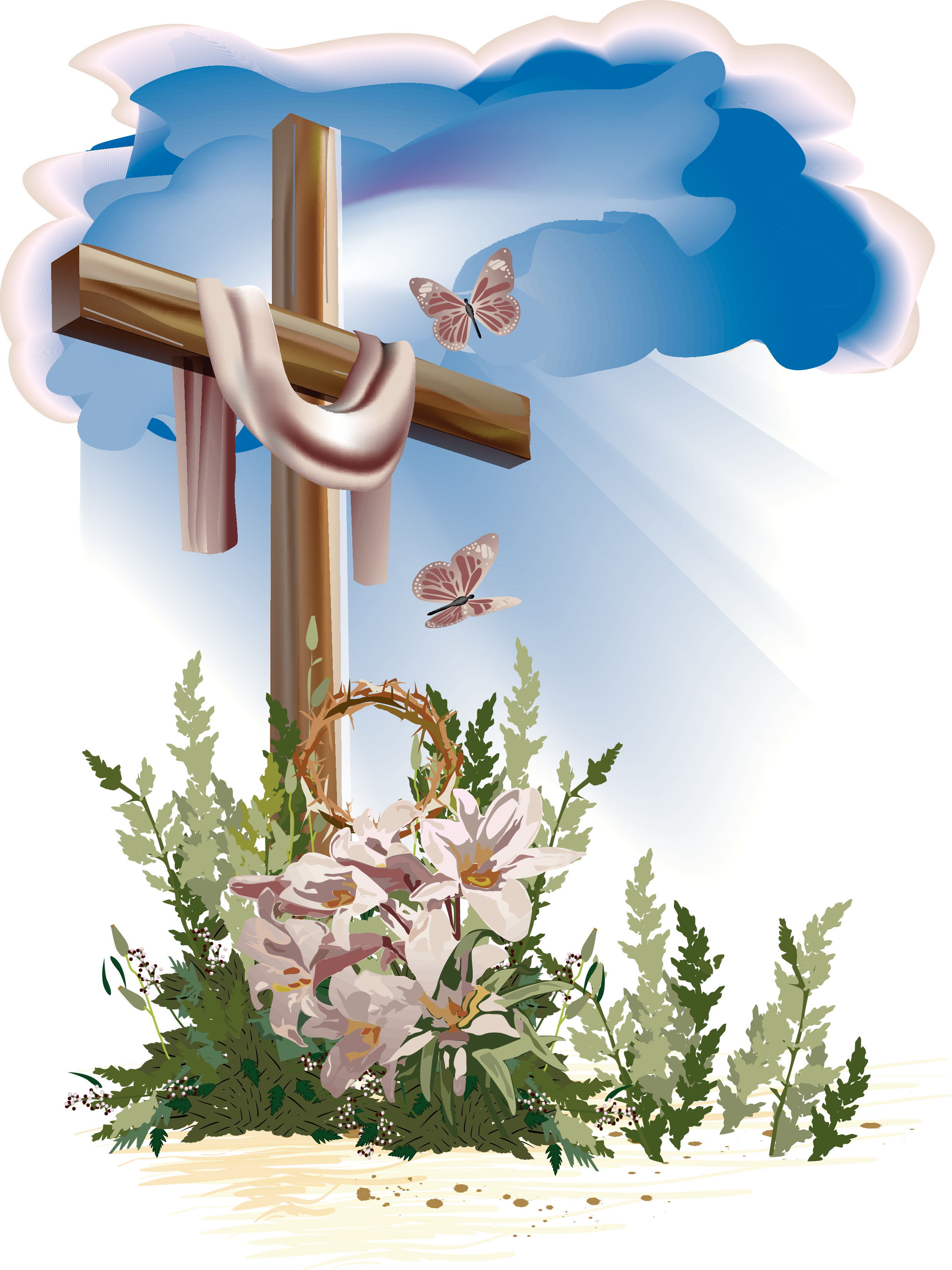 Christian Easter Cross Photos Free Download PNG HQ Transparent PNG Image