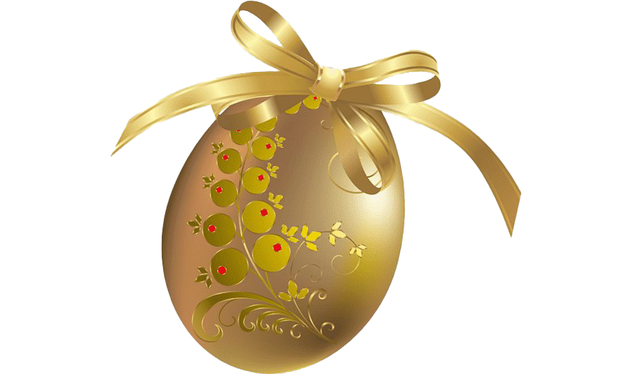 Egg Easter Gold Free Transparent Image HQ Transparent PNG Image