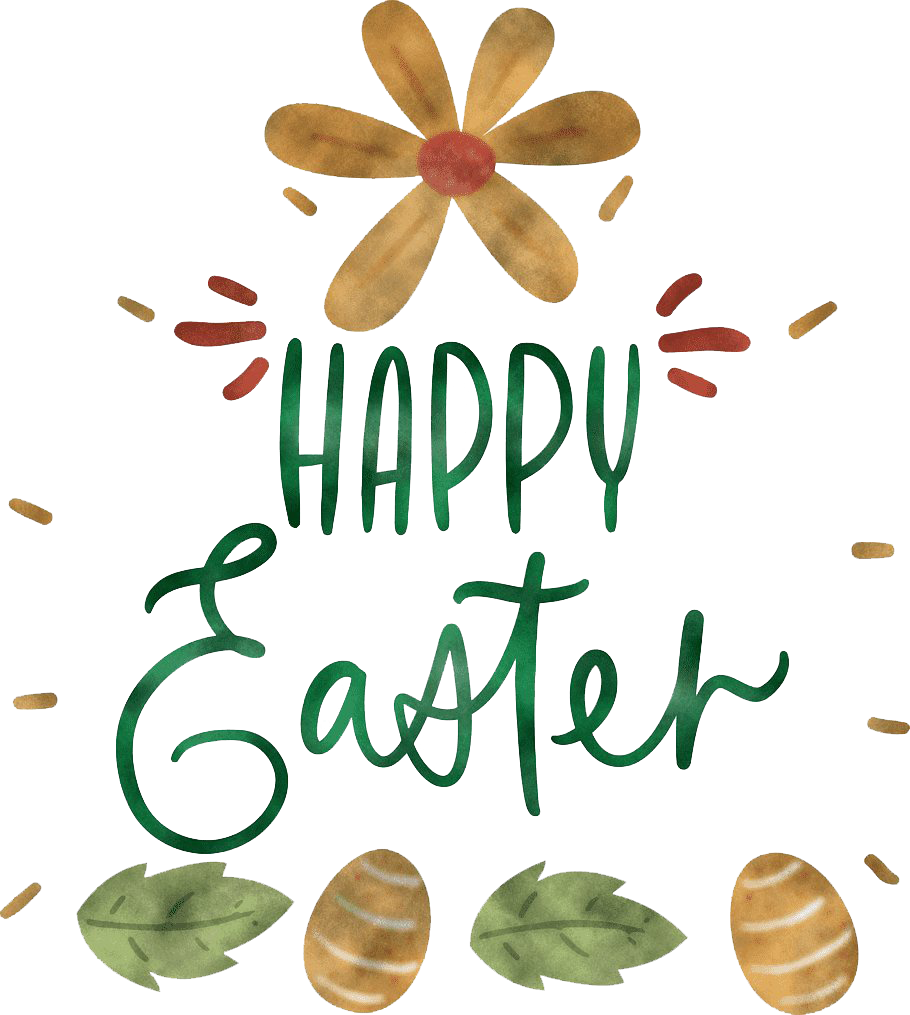 Text Easter Happy Free PNG HQ Transparent PNG Image