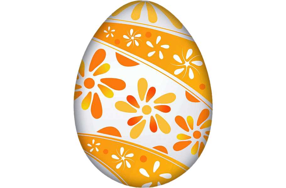 Orange Egg Easter Picture Free PNG HQ Transparent PNG Image