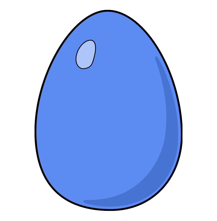 Blue Plain Easter Egg PNG Download Free Transparent PNG Image