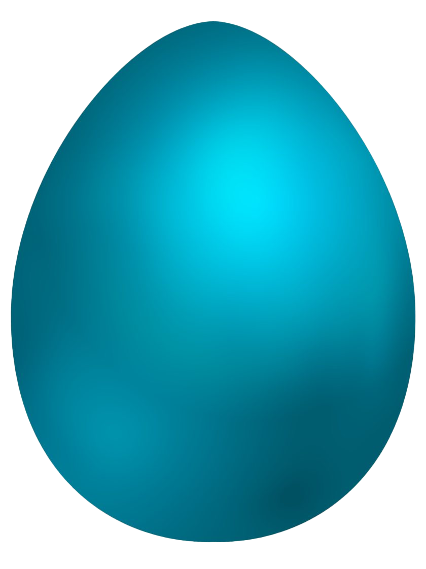 Blue Plain Easter Egg Free Photo Transparent PNG Image