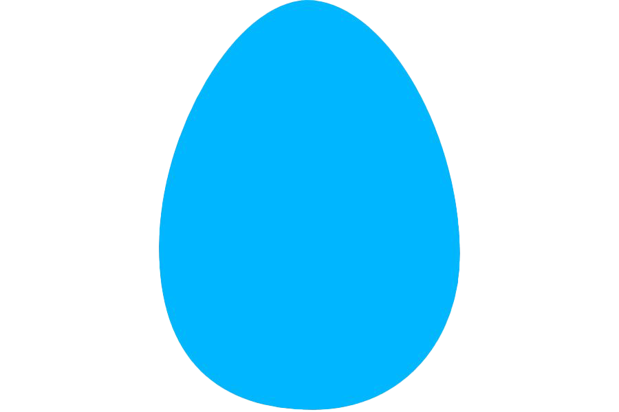 Blue Plain Pic Easter Egg Transparent PNG Image