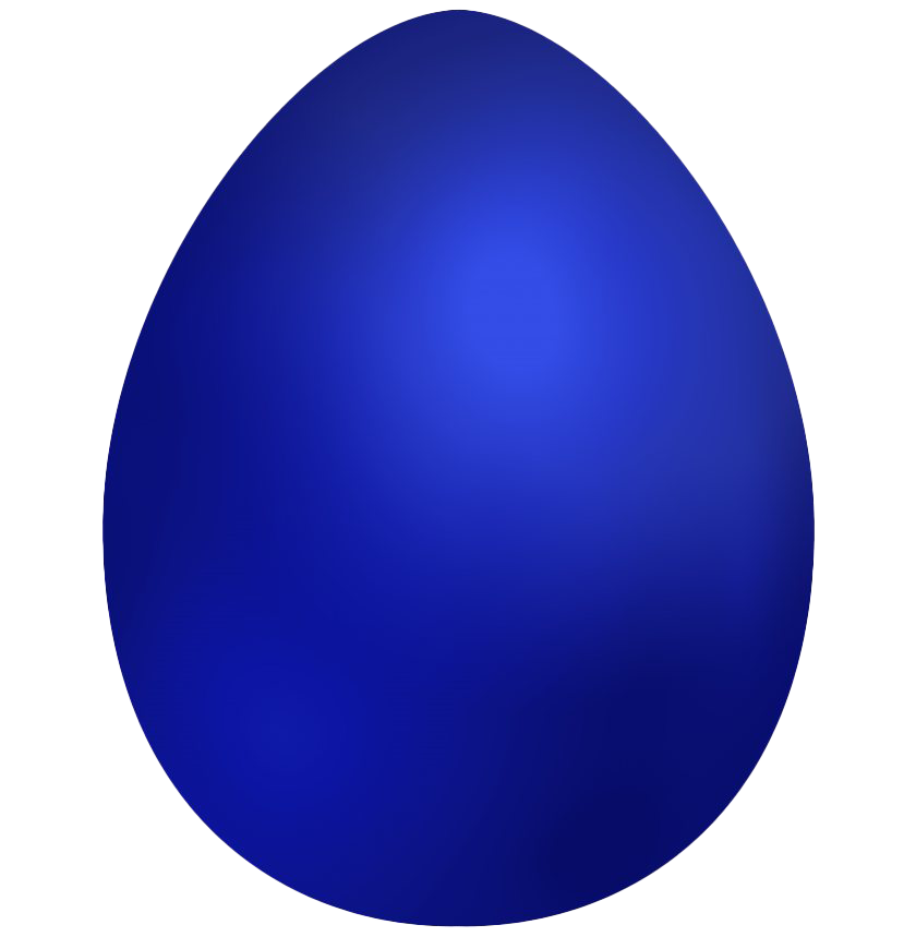 Blue Plain Easter Egg PNG File HD Transparent PNG Image