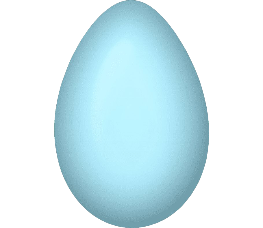 Blue Plain Easter Egg Free Photo Transparent PNG Image