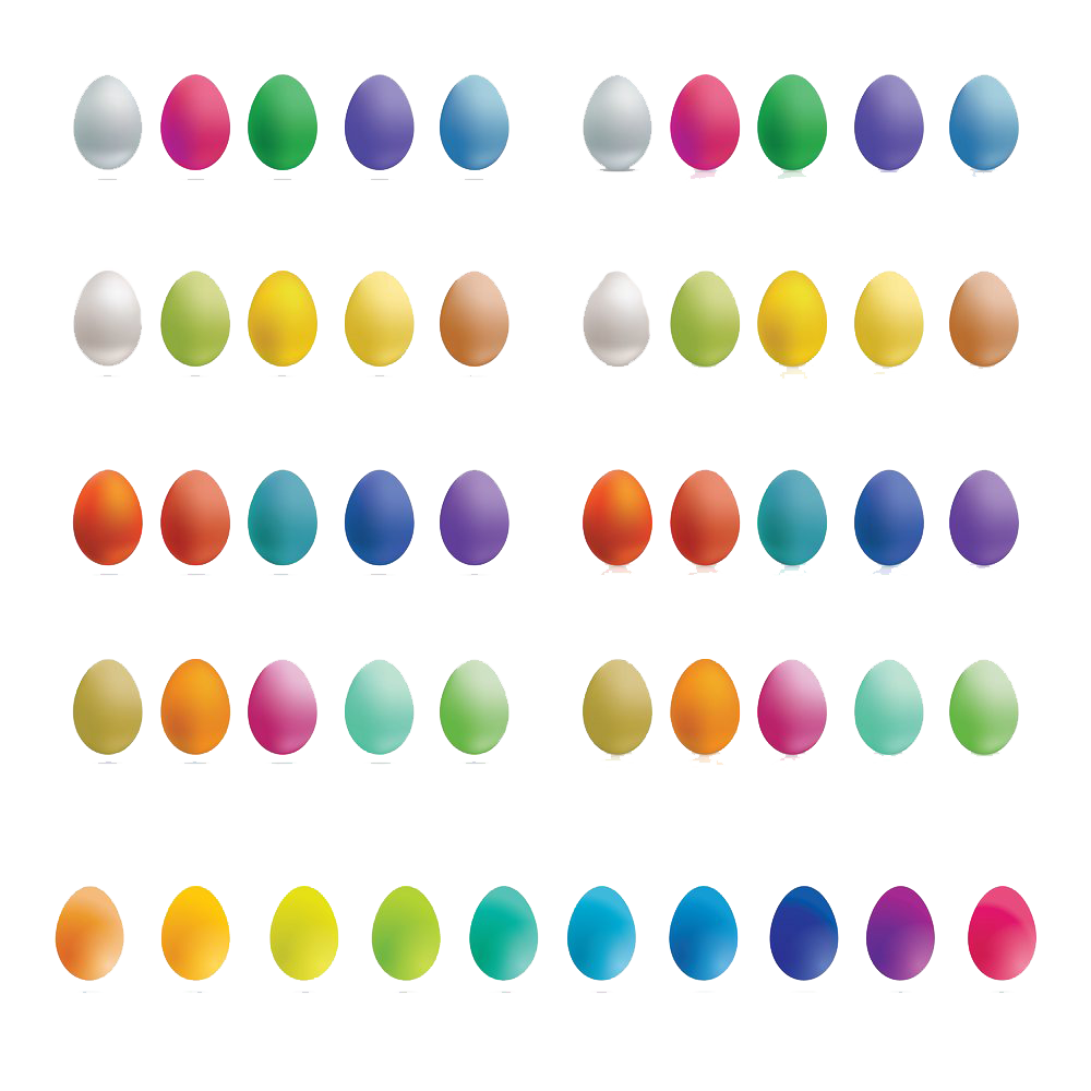 Plain Easter Egg Colorful Photos Transparent PNG Image