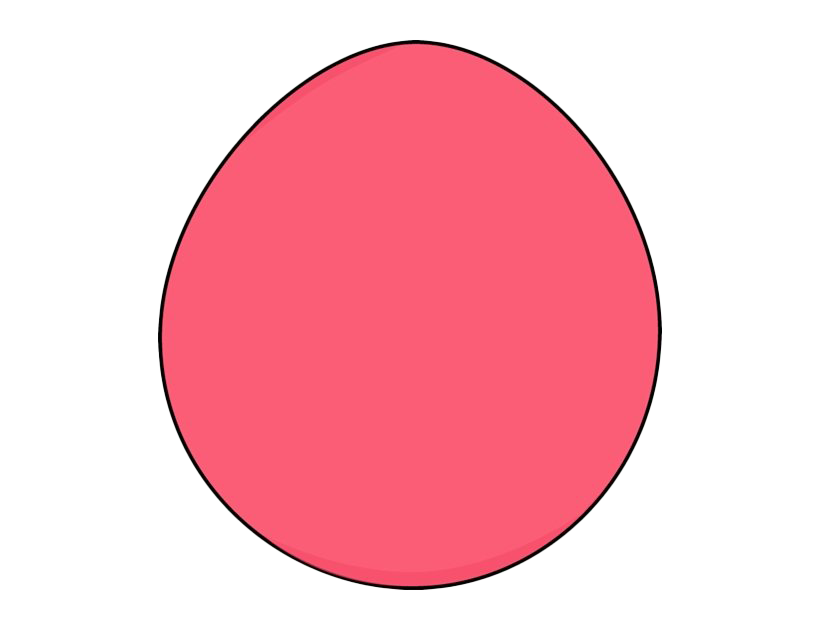 Pink Plain Easter Egg Free Clipart HQ Transparent PNG Image