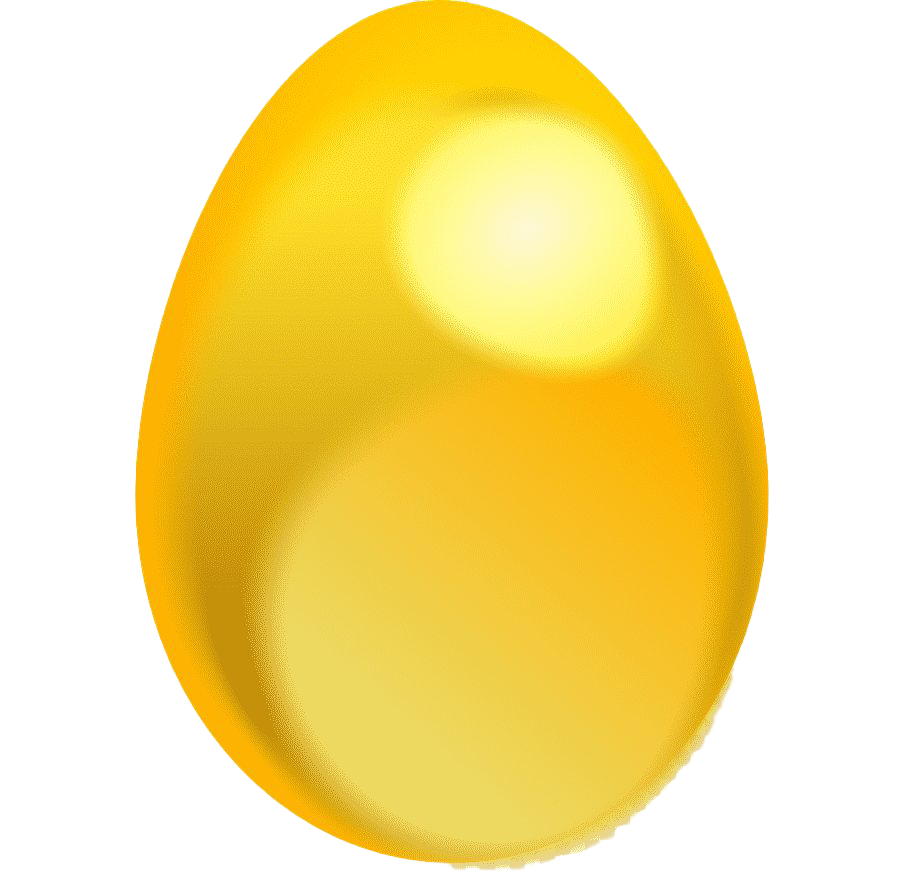 Plain Easter Egg Yellow Free Clipart HD Transparent PNG Image