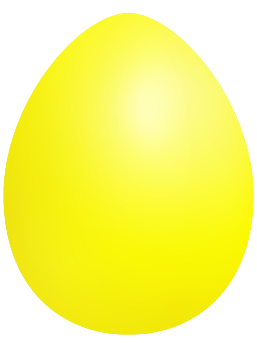 Plain Easter Egg Yellow Download HQ Transparent PNG Image