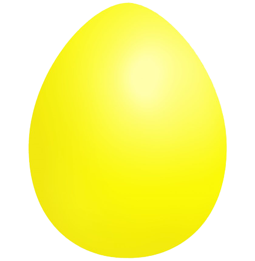 Plain Easter Egg Yellow Free Transparent Image HQ Transparent PNG Image