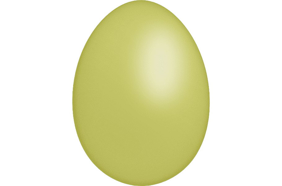 Plain Pic Easter Egg Yellow Transparent PNG Image