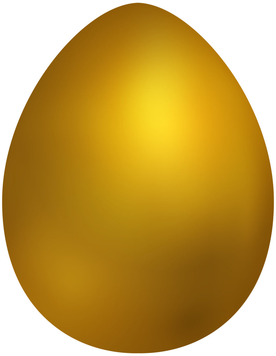 Plain Easter Egg Yellow Free Clipart HD Transparent PNG Image