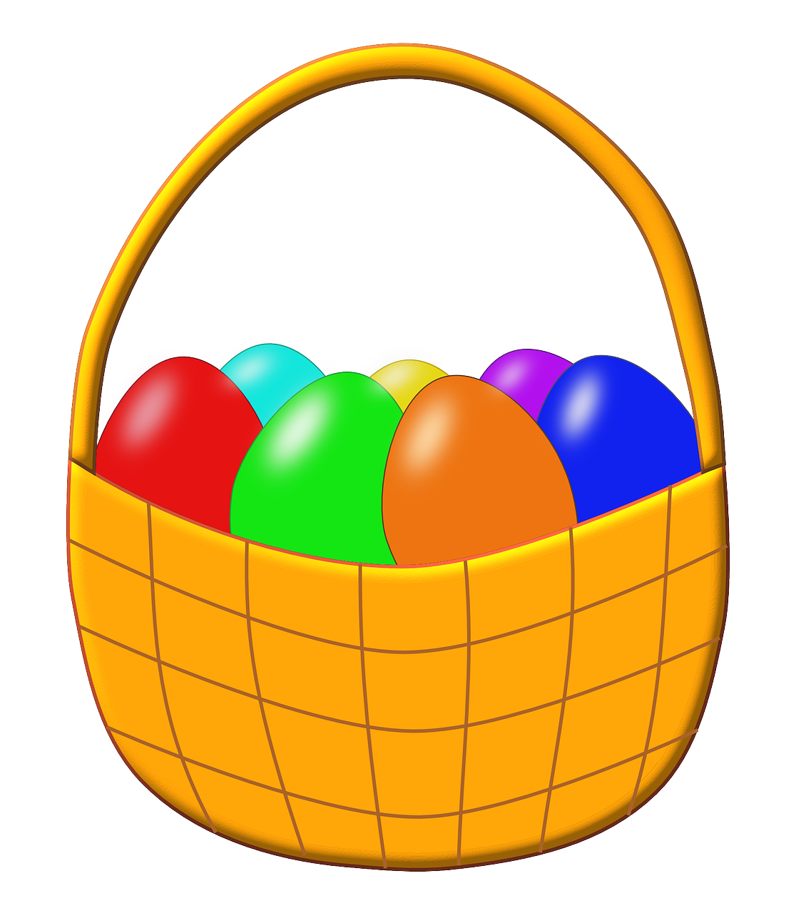 Basket Egg Vector Easter PNG File HD Transparent PNG Image