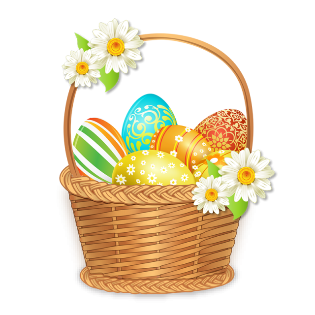 Basket Egg Vector Easter Photos Transparent PNG Image