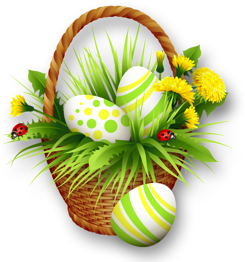 Basket Egg Easter Free Photo Transparent PNG Image