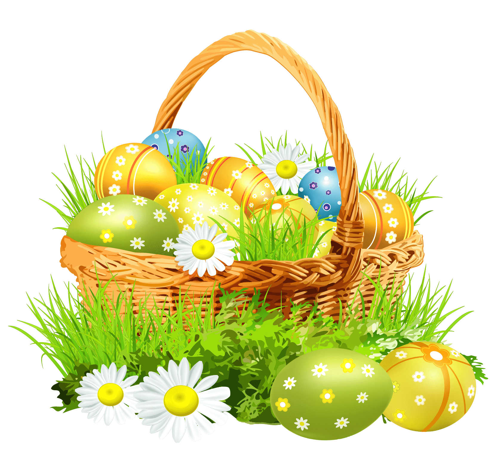 Basket Egg Easter Picture Free Download PNG HQ Transparent PNG Image