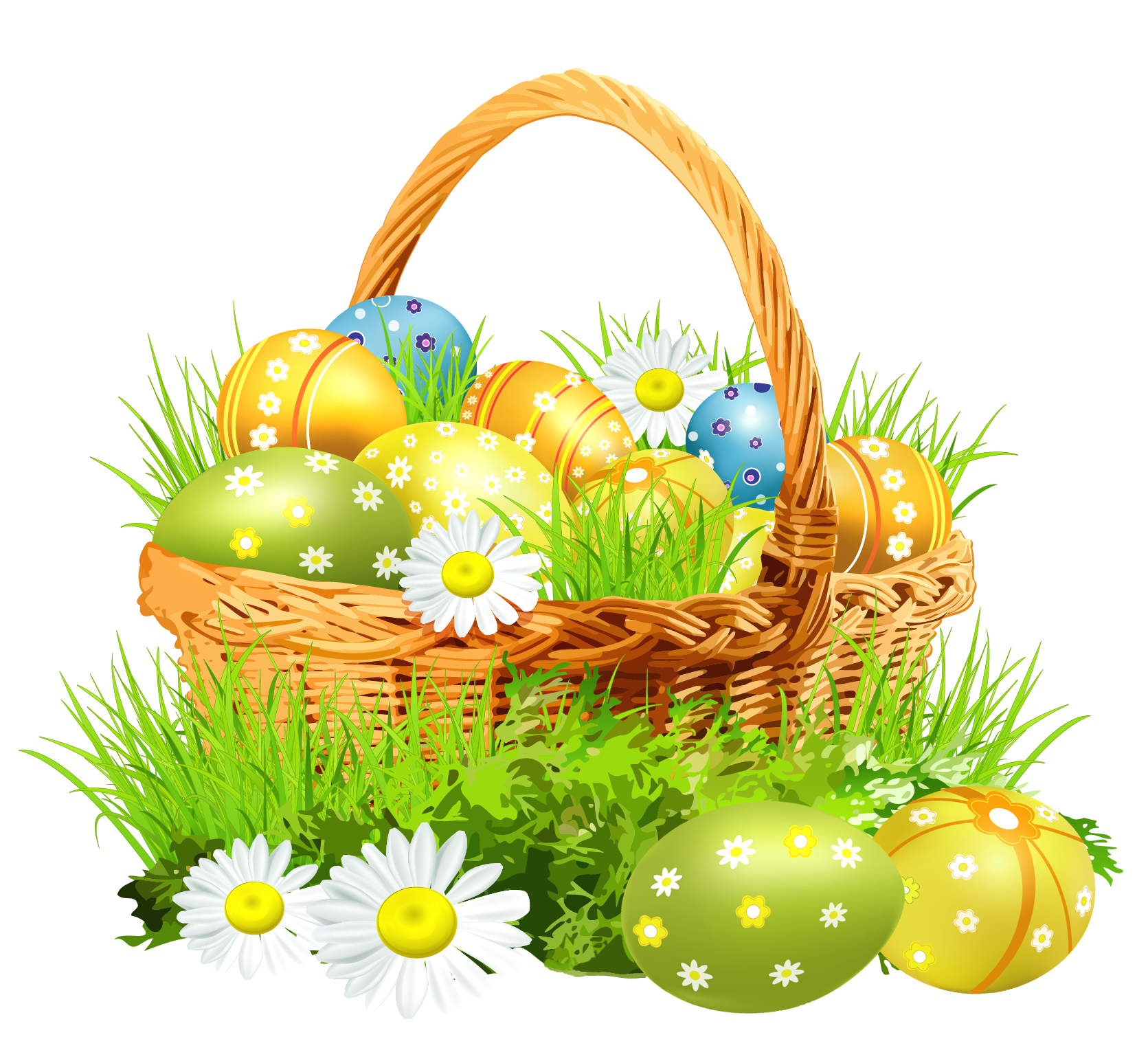 Easter Basket Bunny Png Picture Transparent PNG Image