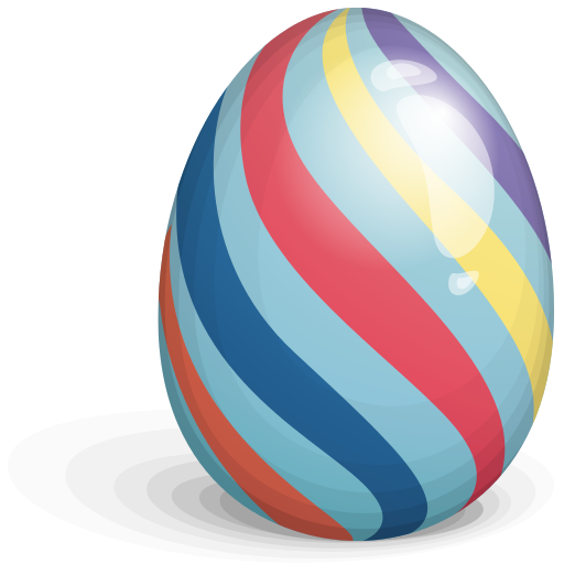 Easter Eggs Stripes Transparent PNG Image