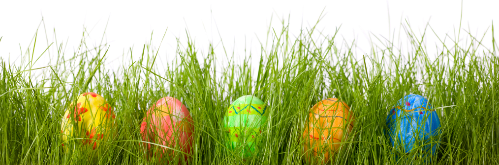 Beautiful Easter Eggs In Grass Transparent PNG Image