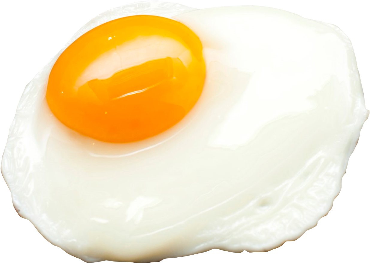 Fried Egg Half Free Clipart HQ Transparent PNG Image