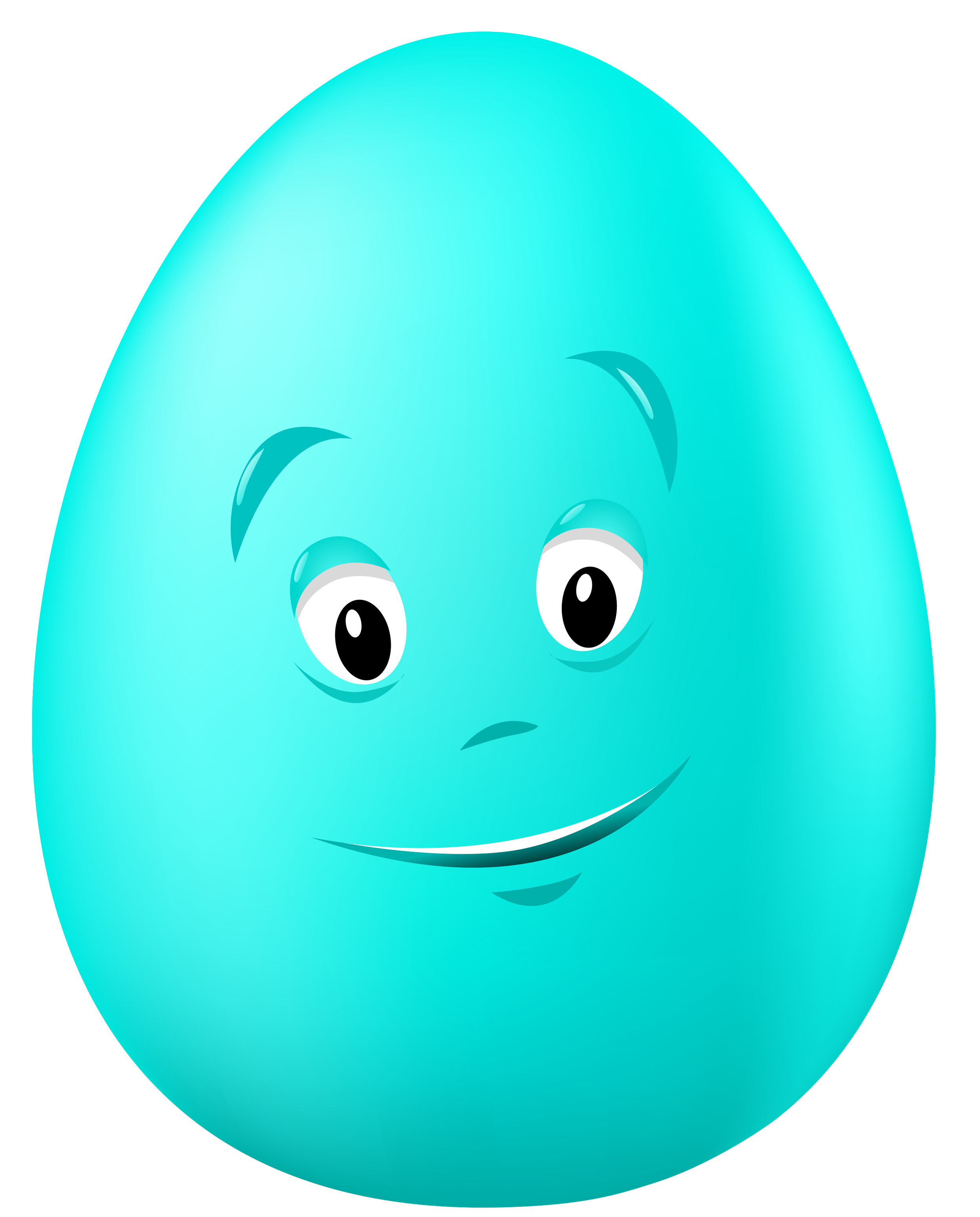 Blue Picture With Egg Face Chicken Easter Transparent PNG Image