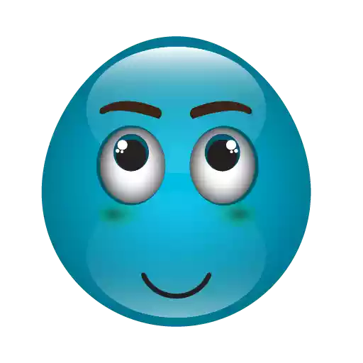 Blue Picture Emoji Free Clipart HQ Transparent PNG Image