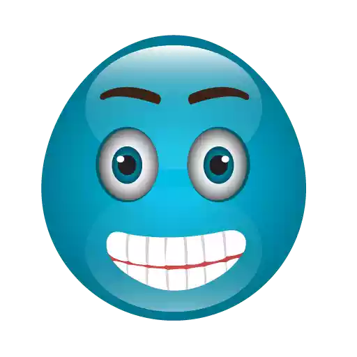 Blue Cute Emoji Free Clipart HQ Transparent PNG Image