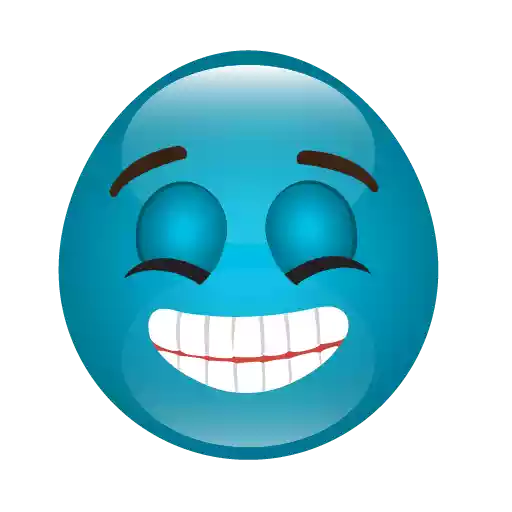 Blue Cute Emoji Free HD Image Transparent PNG Image