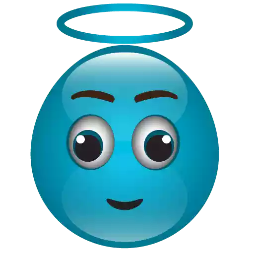 Blue Cute Picture Emoji PNG File HD Transparent PNG Image