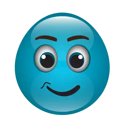 Blue Cute Emoji HD Image Free Transparent PNG Image