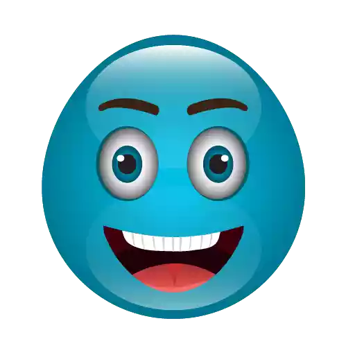 Blue Cute Emoji Free Clipart HQ Transparent PNG Image