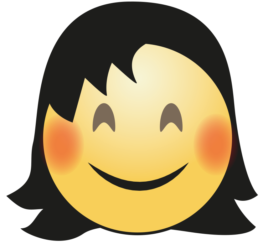 Hair Cute Girl Emoji Free Transparent Image HQ Transparent PNG Image