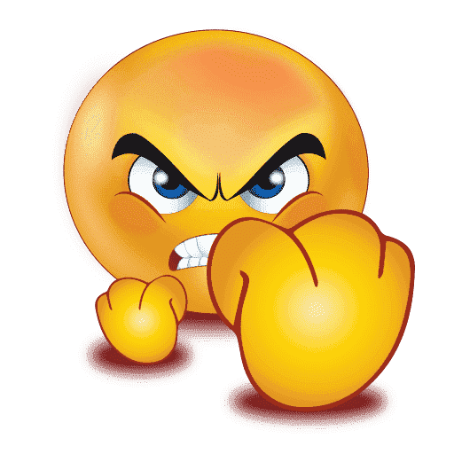 Gradient Angry Emoji Free Clipart HQ Transparent PNG Image